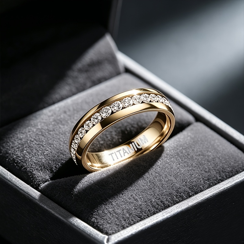 Ladies' 18K Plated Fashionable Wide Band Ring